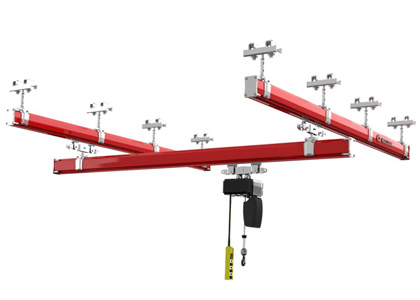 1t 2t KBK flexible underslung light rail crane for sale